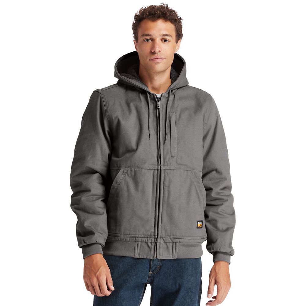 Jaqueta Masculino - Timberland Pro® Gritman Lined, Hooded Lona - ADGSP0715 - Cinzentas Escuro